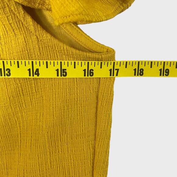 Madewell Texture & Thread Off-the-Shoulder Button-Front Top Women's Small New - Picture 11 of 12